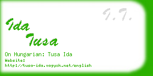 ida tusa business card